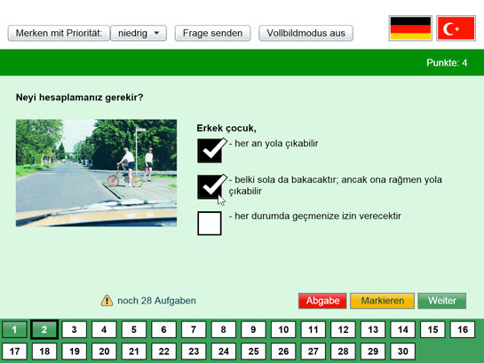 Fragebogen auf Türkisch (www.my-Führerschein.de)
