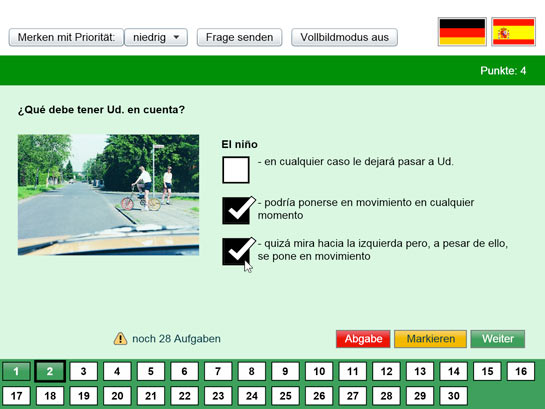 Fragebogen auf Spanisch (www.my-Führerschein.de)